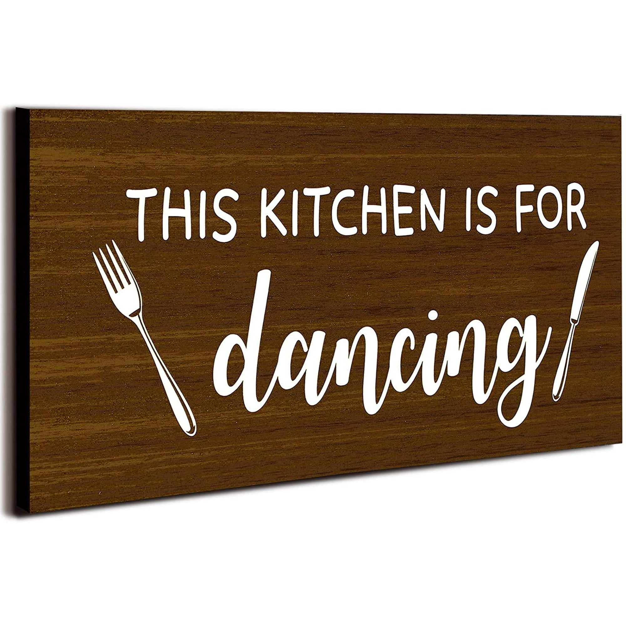 Farmhouse Wood Sign THIS KITCHEN IS FOR DANCING Plaque rustic home decor